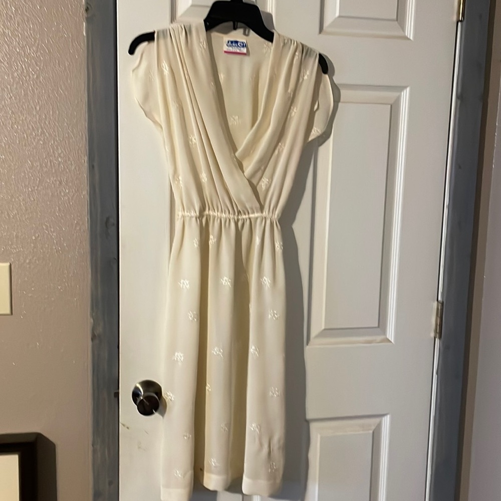 Vintage Jackie O! Surf and Turf of California sundress. Ivory. Size 3.
